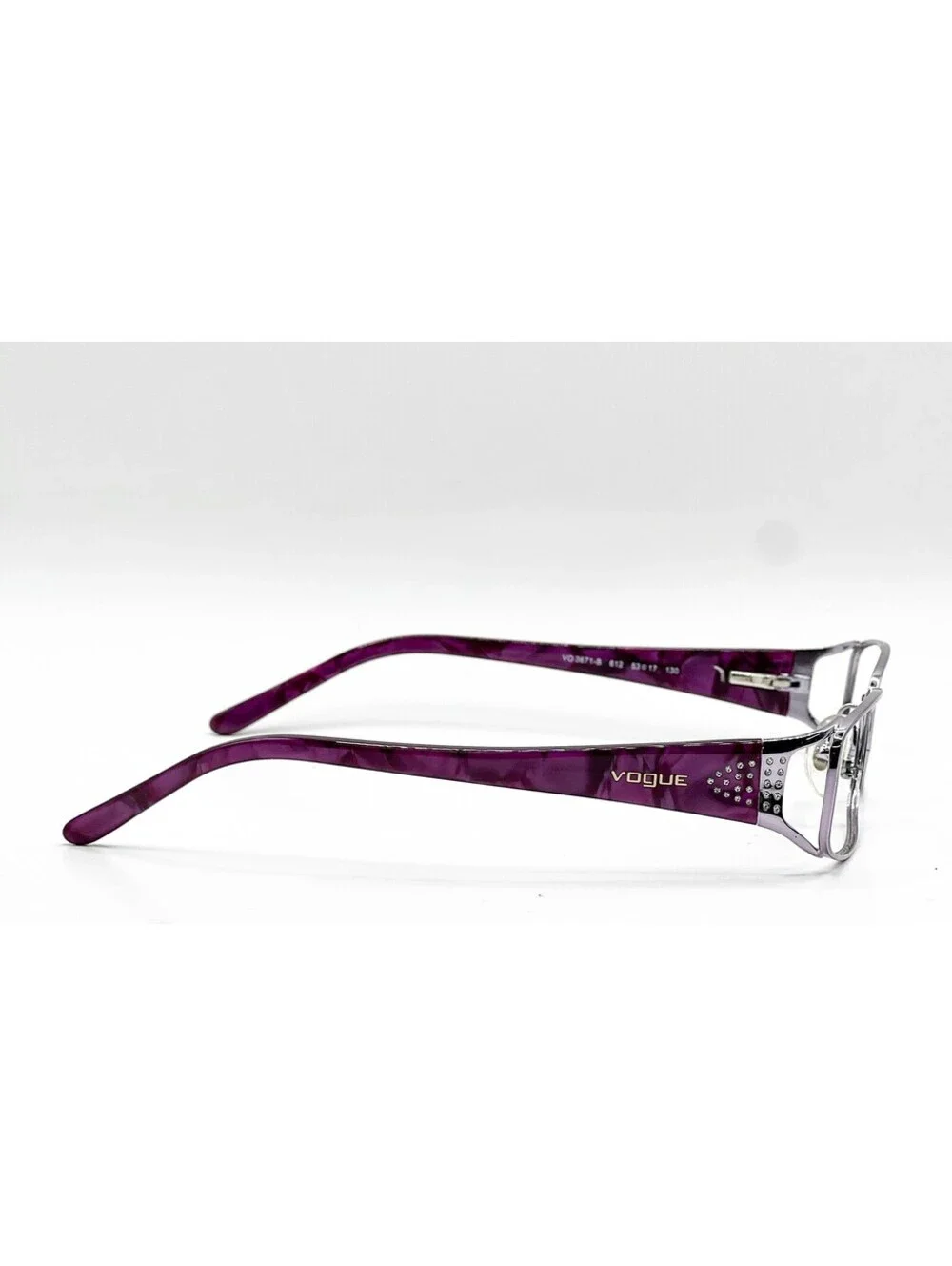 Vogue VO 3671-B 612 Light Violet Rectangle Authentic Eyeglass Frames 53-17